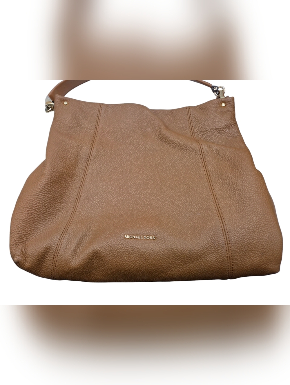 MICHAEL KORS Tan Leather Shoulder Bag